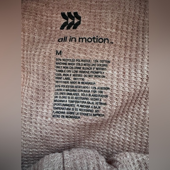 Men’s All in Motion Waffle-Knit Henley Athletic Top -Medium - Picture 5 of 5